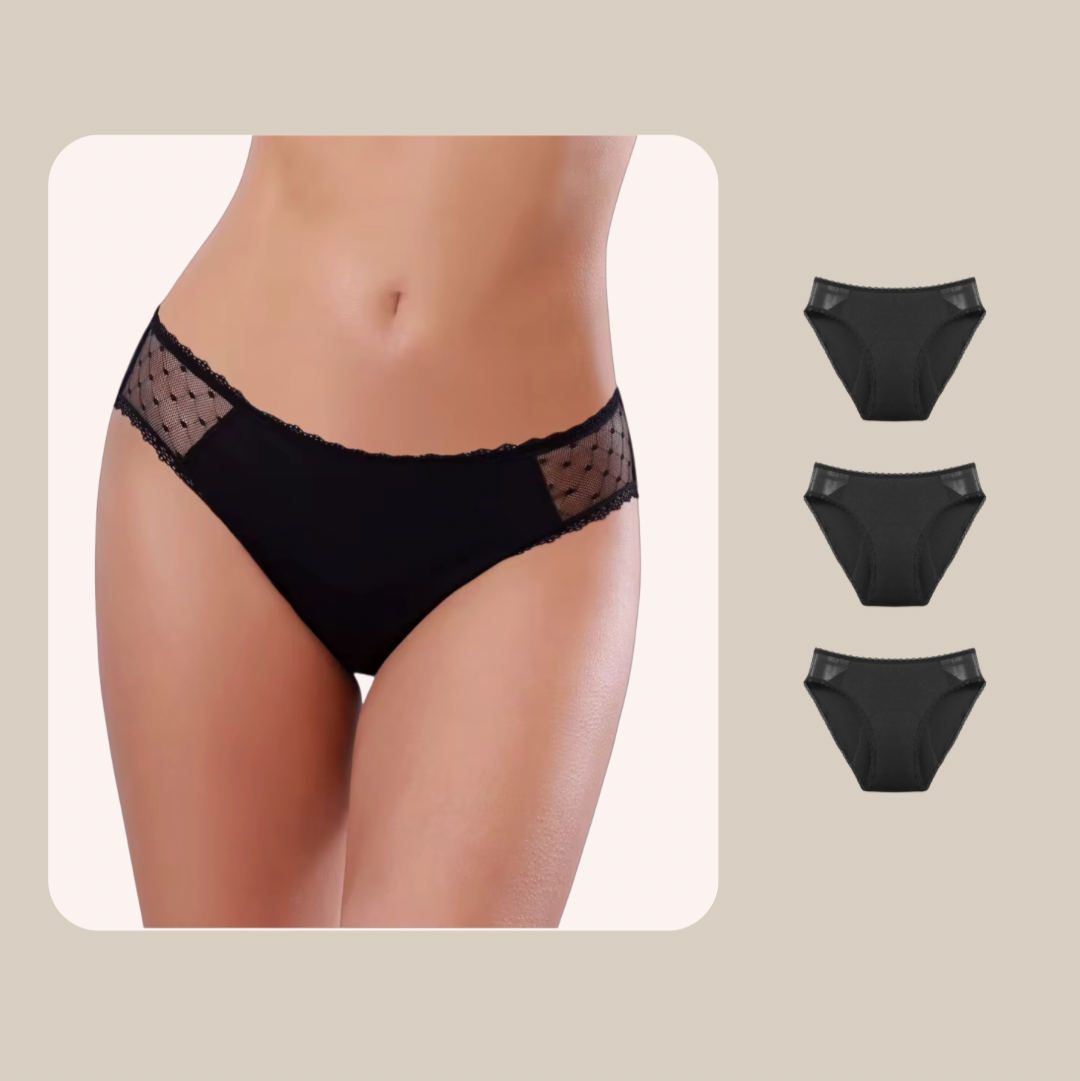 Noir Lace Brief 3-Bundle